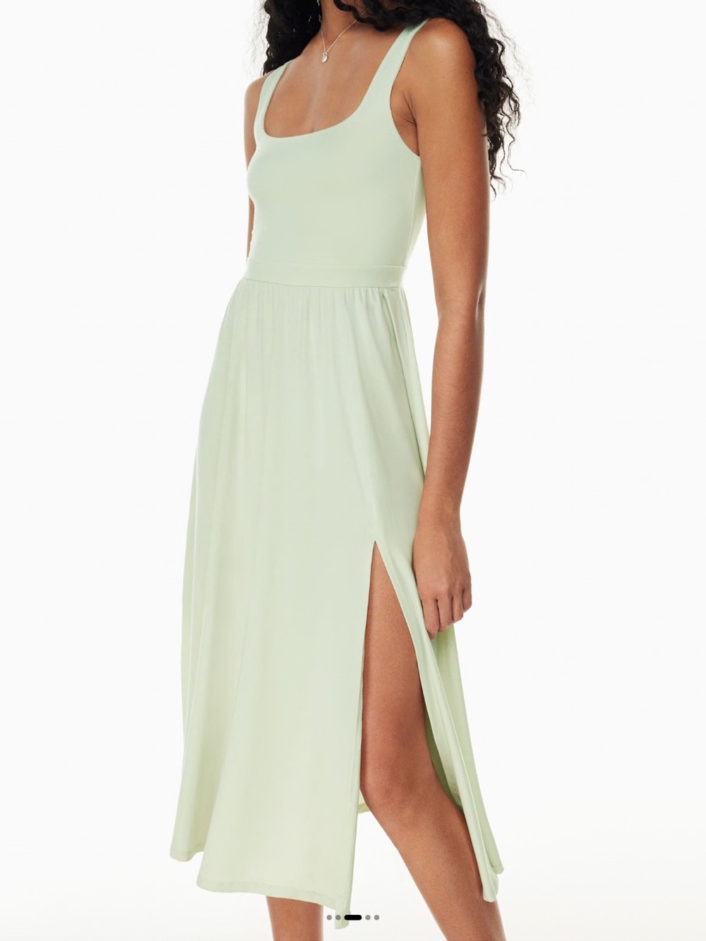 Aritzia Market Slit Dress in Rainwash Green - Picture 3 of 5